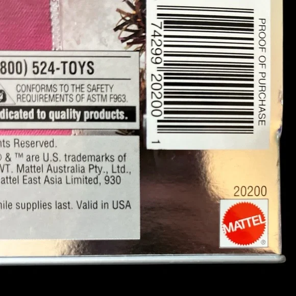 Vintage 1998 Happy Holidays Barbie with Pink and Black Dress New in Box - Picture 4 of 6